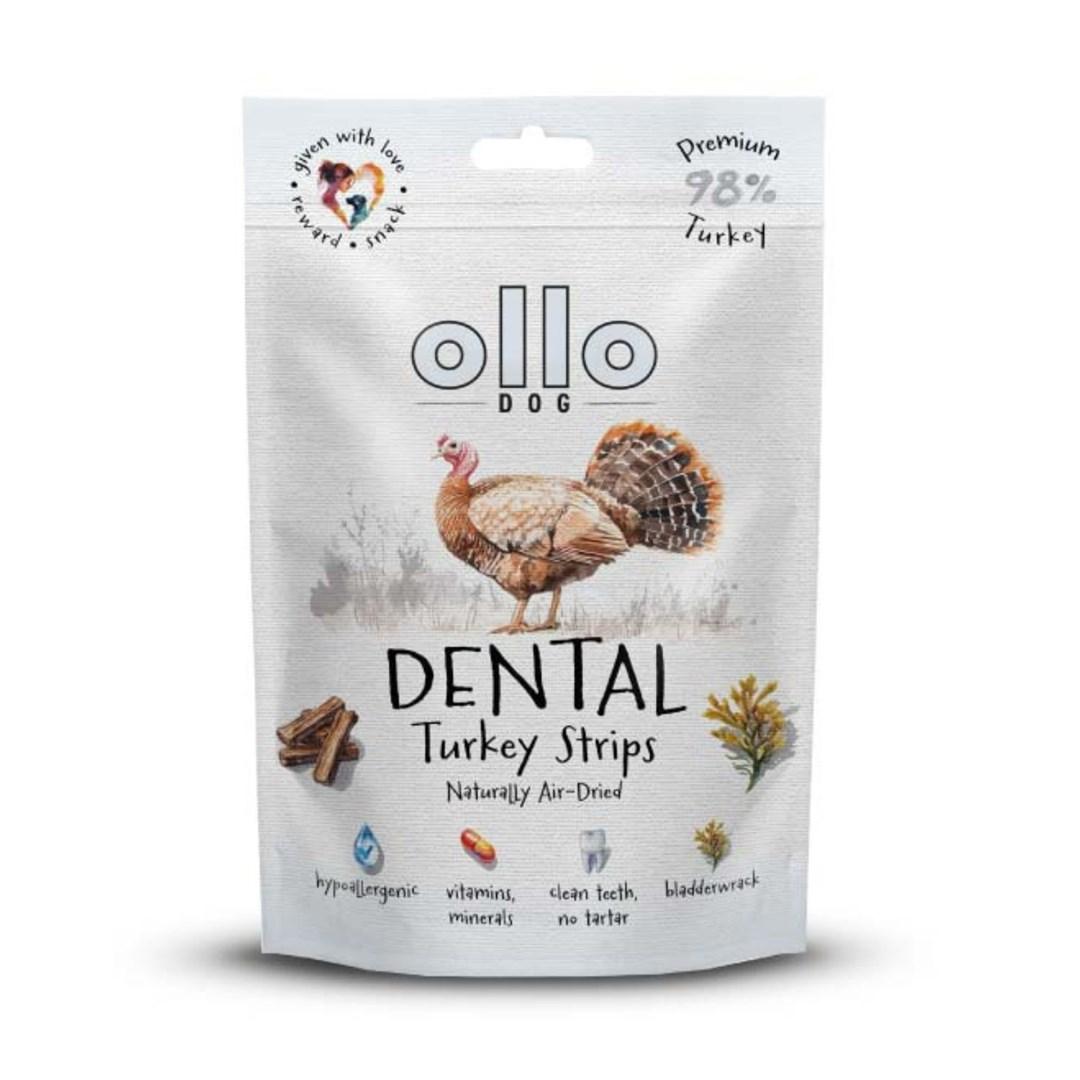 Hundegodbidder dental – OLLO Air Dried Turkey Strips 80 g