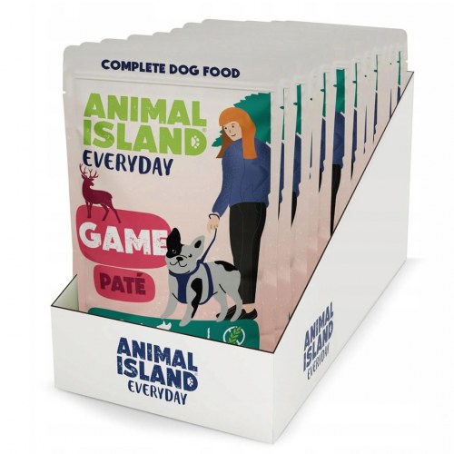 Hundefoder vådfoder ANIMAL ISLAND Everyday Vildt - 10×150 g