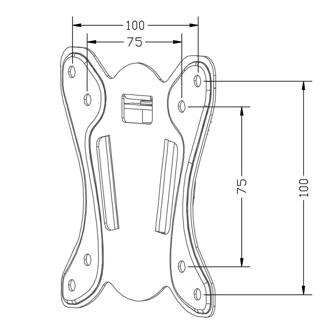 Vægbeslag til skærm Maclean MC-715A – VESA 100x100, 13–27", 25 kg