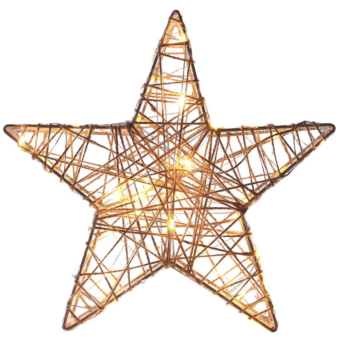 Juledekoration stjerne med lys - DecoKing Premium, glamour