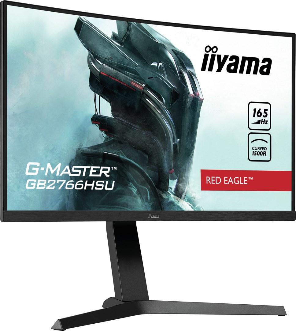Skærm 27" iiyama G-Master GB2766HSU-B1, buet, Full HD, 165 Hz, sort