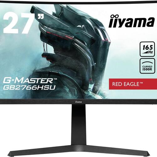 Skærm 27" iiyama G-Master GB2766HSU-B1, buet, Full HD, 165 Hz, sort