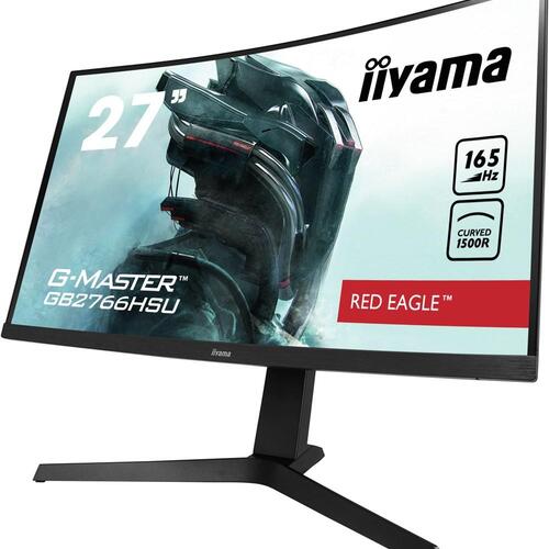 Skærm 27" iiyama G-Master GB2766HSU-B1, buet, Full HD, 165 Hz, sort