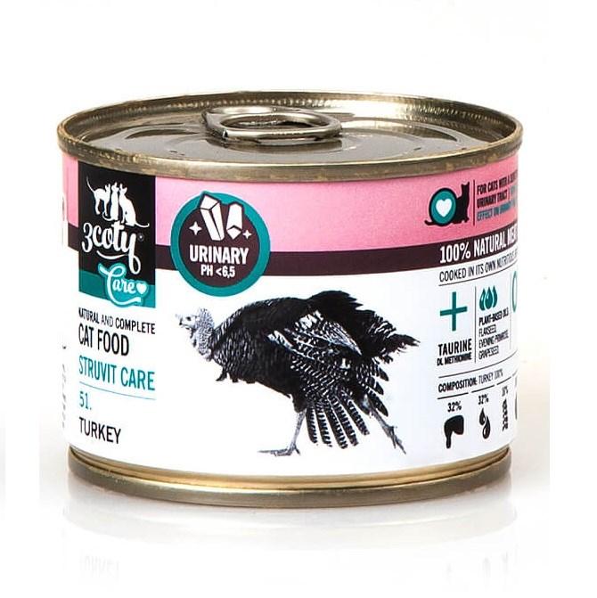 Vådfoder til kat – 3coty 51 Turkey Struvite Care 180 g