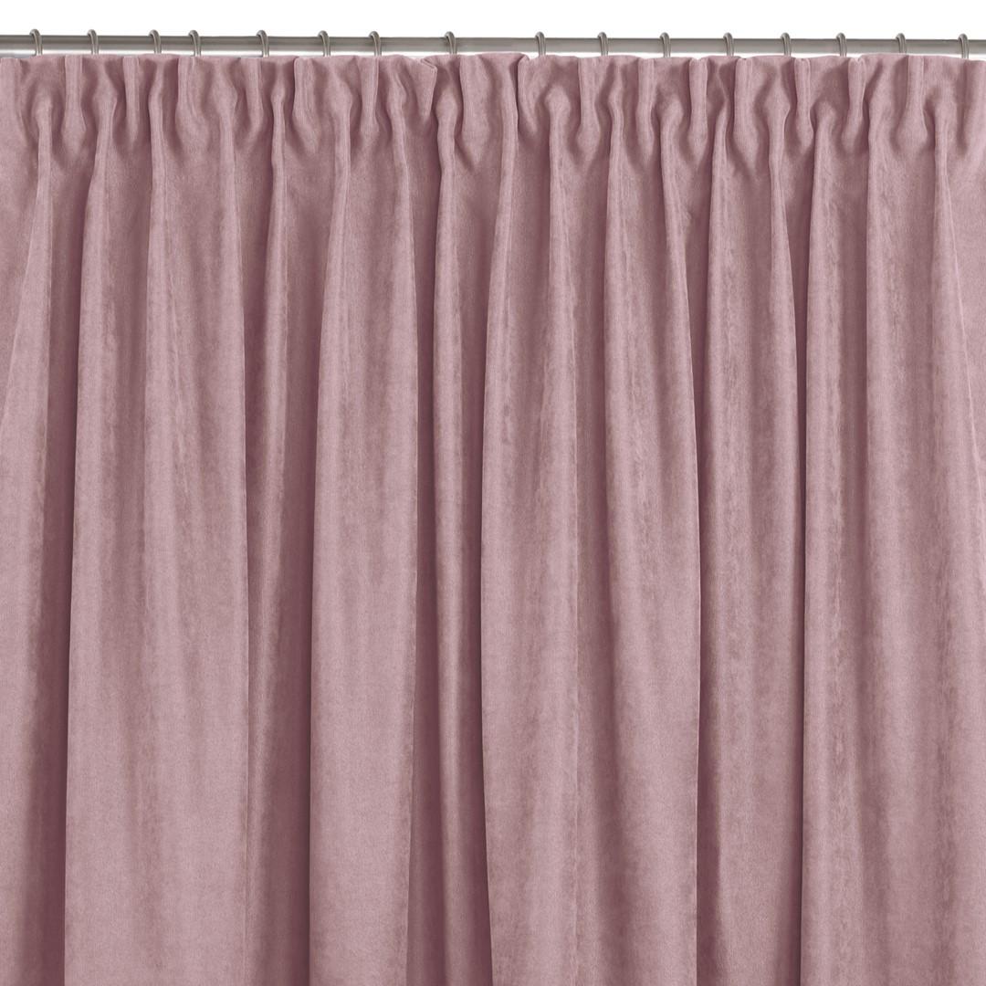 Mørklægningsgardin HOMEDÉ MILANA - lyserød, 560×245 cm, klassisk med rynkebånd