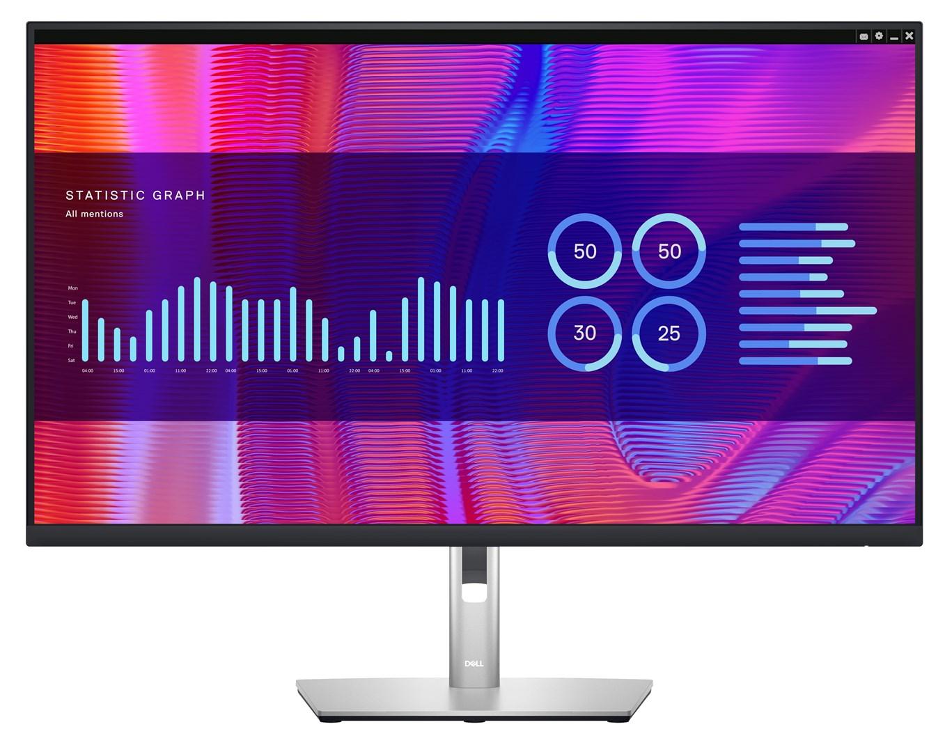 Skærm 31,5" DELL P Series P3223DE – QHD IPS, USB-C, sort/sølv