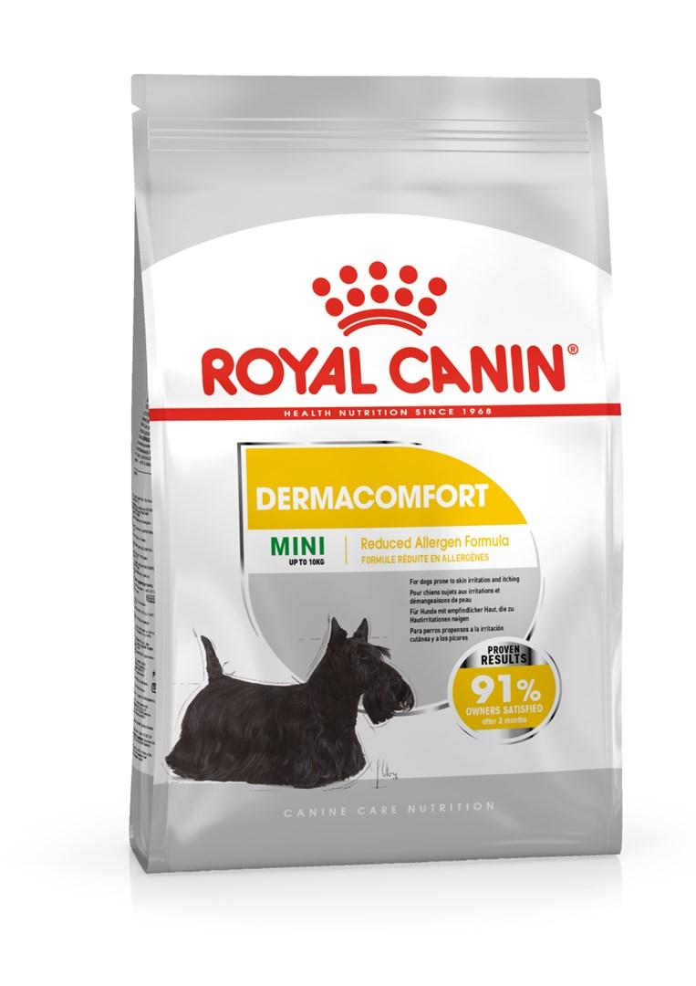 Hundefoder til små racer Royal Canin Mini Dermacomfort 3 kg billede