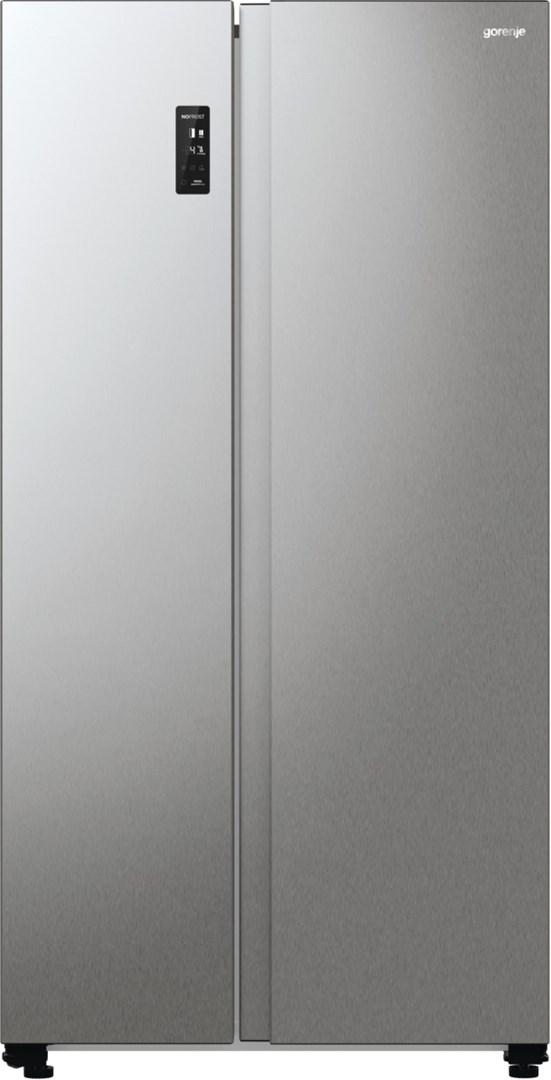Fritstående side-by-side køleskab Gorenje NRR9185EAXL, 550 l, E, sølv
