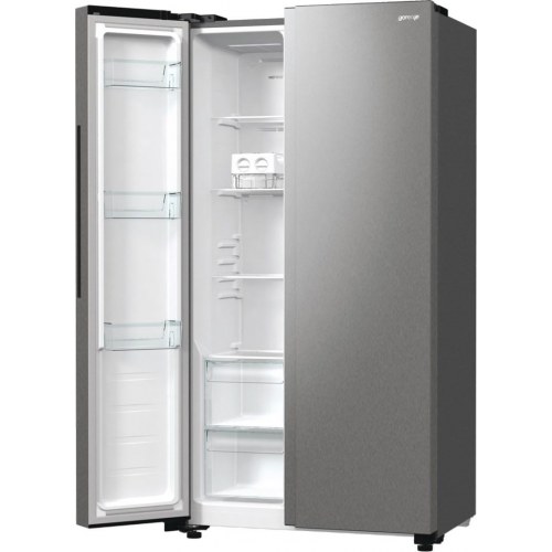 Fritstående side-by-side køleskab Gorenje NRR9185EAXL, 550 l, E, sølv