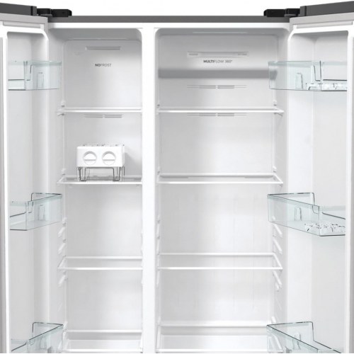 Fritstående side-by-side køleskab Gorenje NRR9185EAXL, 550 l, E, sølv