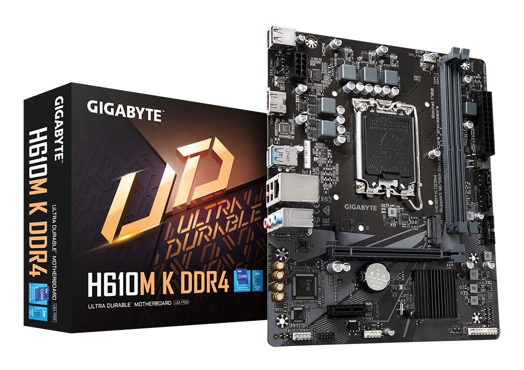 Bundkort micro ATX - Gigabyte H610M K DDR4, LGA 1700, USB 3.2 Gen 1 billede