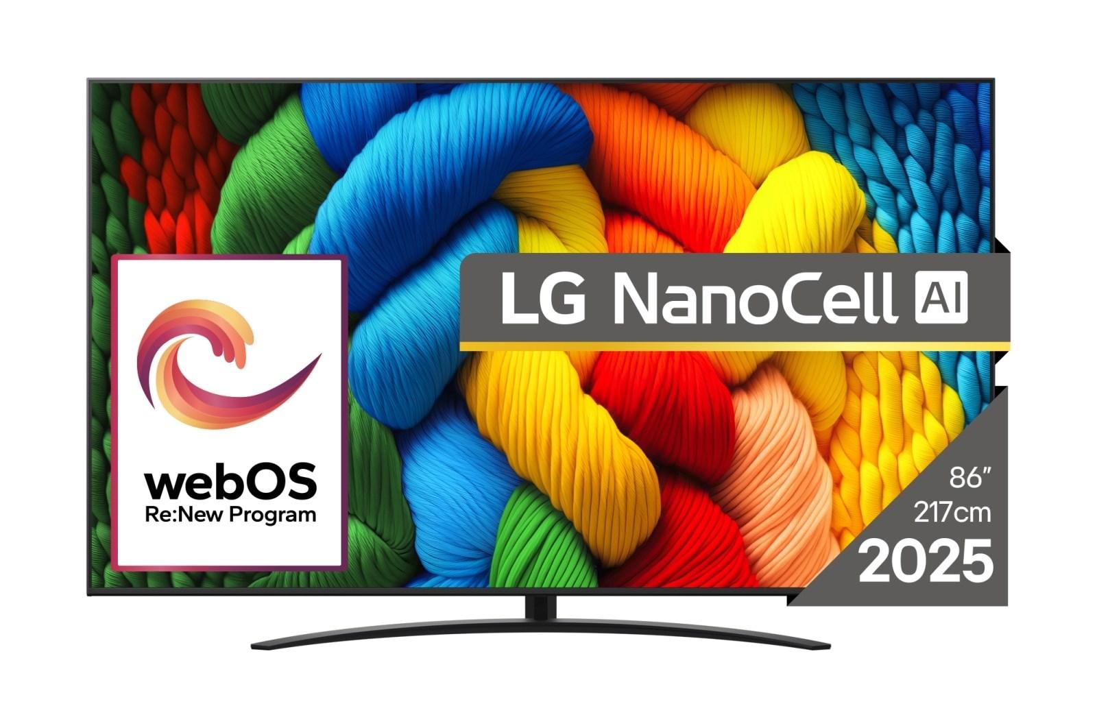 Smart TV LG NanoCell AI 86NANO81A3A – 86" 4K Ultra HD (sort)