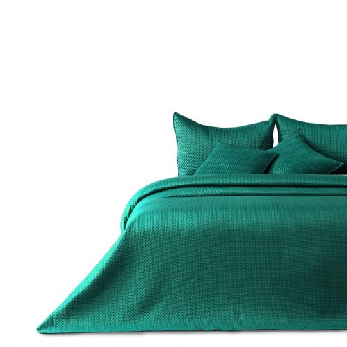 Sengetæppe satin 260x280 flaskegrøn – AmeliaHome CARMEN