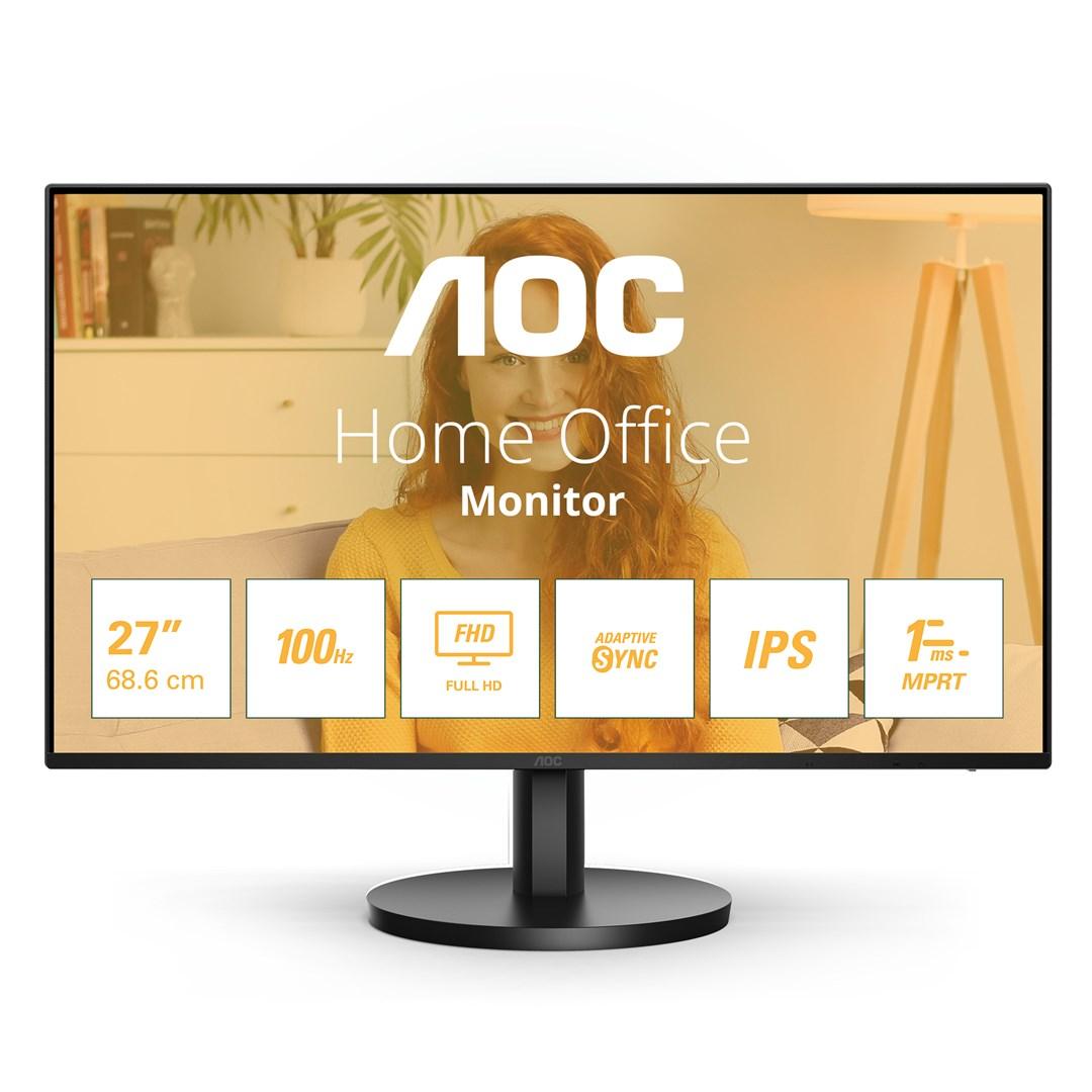 Skærm AOC 27" 27B3HA2 - Full HD IPS, 100 Hz, sort billede