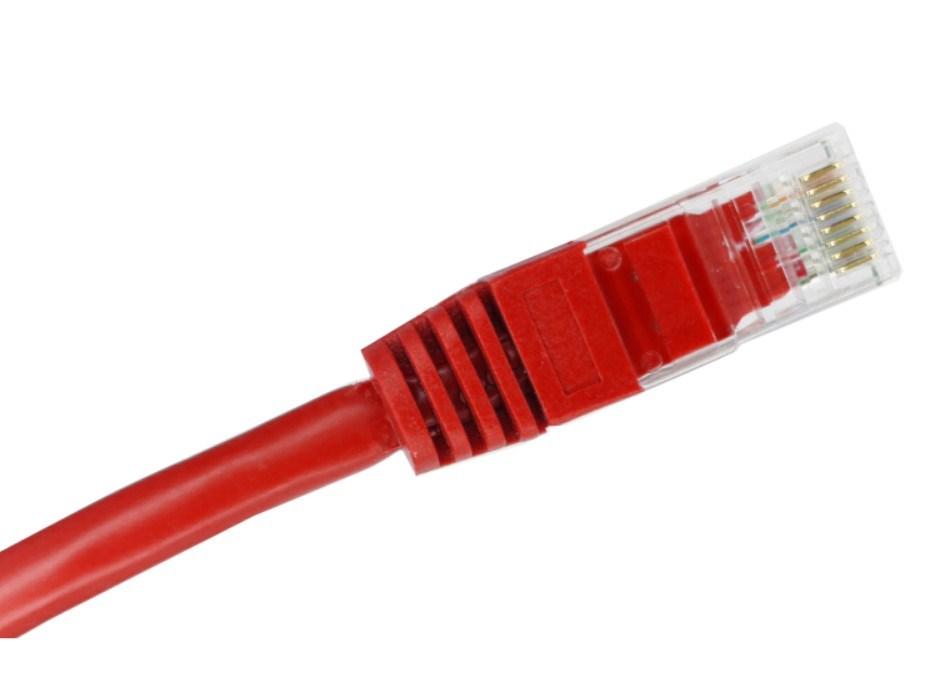 Netværkskabel Cat5e U/UTP - Alantec, rød, 0,25 m
