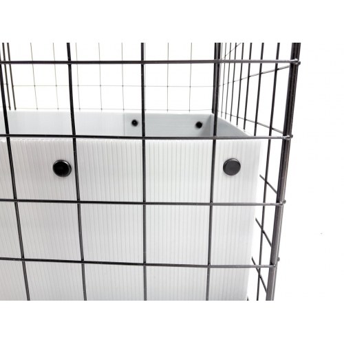 Smådyrsbur C&C modulbur 5x2 - sølv, 180 × 75 × 37 cm