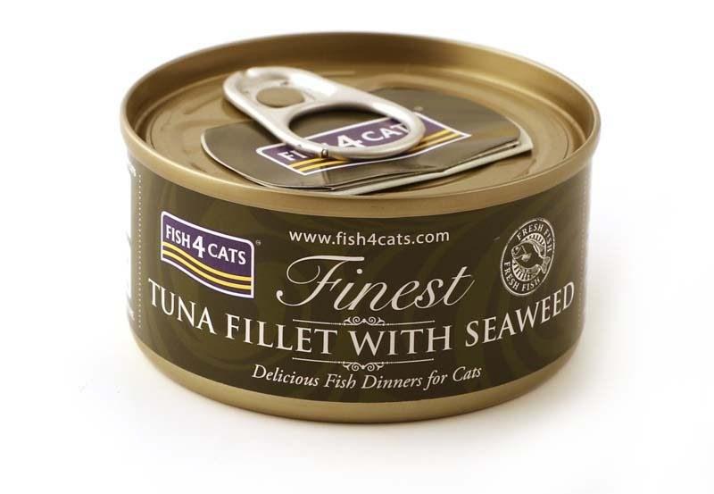 Vådfoder til kat – FISH4CATS tunfilet med tang, 70 g