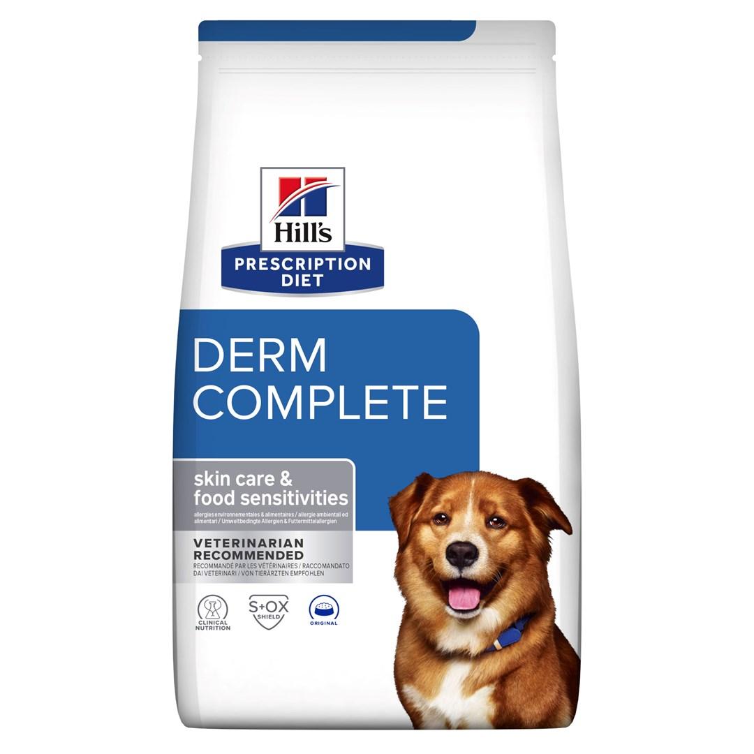 Hundefoder tørfoder Hill's Prescription Diet Derm Complete – 12 kg billede