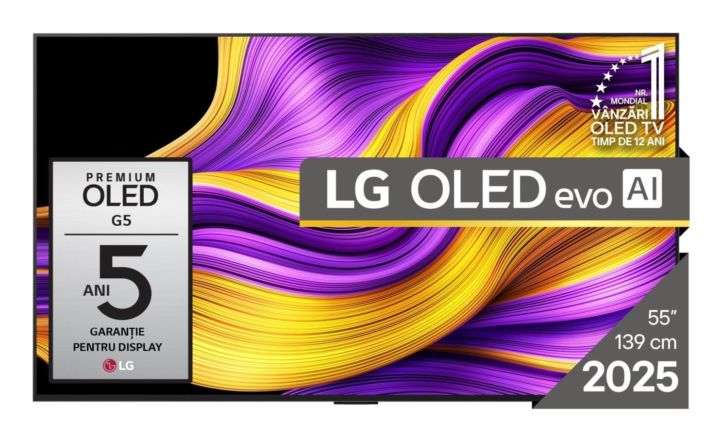 OLED TV LG OLED evo AI G5 55" 4K Ultra HD Smart TV (sort)