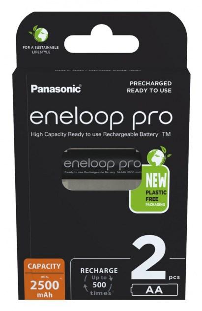 AA genopladelige batterier Panasonic Eneloop Pro 2500 mAh - 2 stk billede