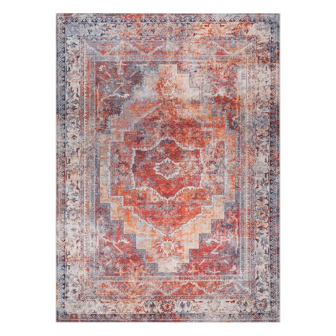Gulvtæppe Hakano Arlen Frame3 - rød vintage, 120×170 cm