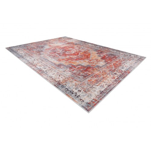 Gulvtæppe Hakano Arlen Frame3 - rød vintage, 120×170 cm