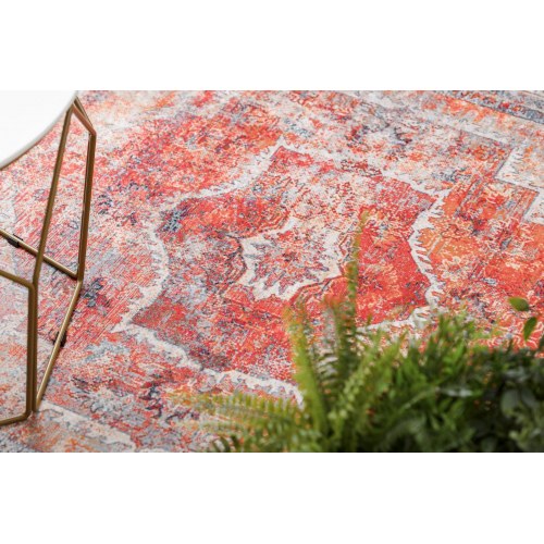 Gulvtæppe Hakano Arlen Frame3 - rød vintage, 120×170 cm