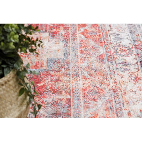 Gulvtæppe Hakano Arlen Frame3 - rød vintage, 120×170 cm
