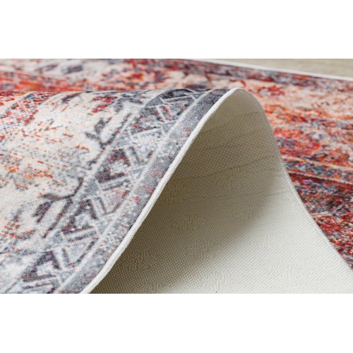 Gulvtæppe Hakano Arlen Frame3 - rød vintage, 120×170 cm