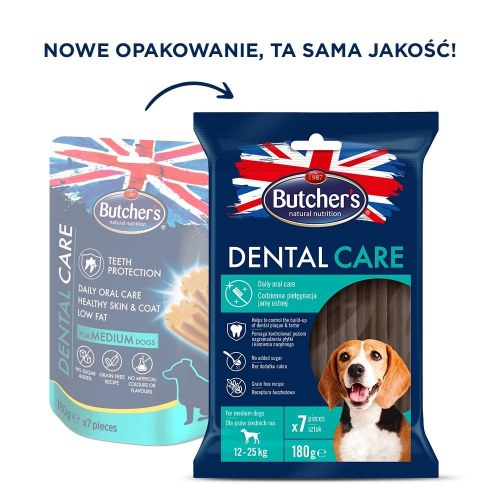 Hundetandpleje tyggepinde Butcher’s Dental Care - mellemstore hunde 180 g