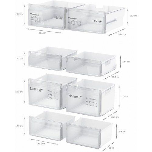 Køleskab fritstående Bosch Serie 4 KFN96VPEA, French door, 605 l, E, rustfrit stål