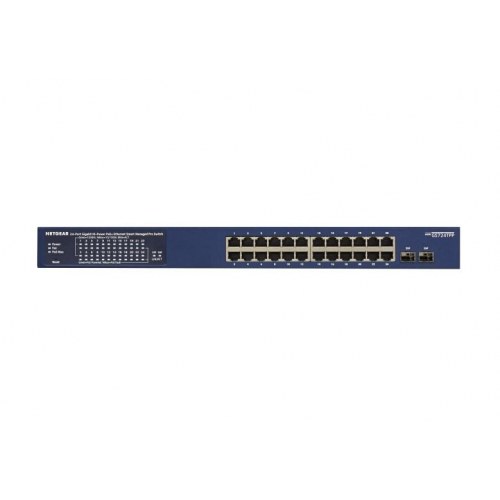 Gigabit switch NETGEAR GS724TP – 24 porte PoE, Managed L2/L3/L4, blå