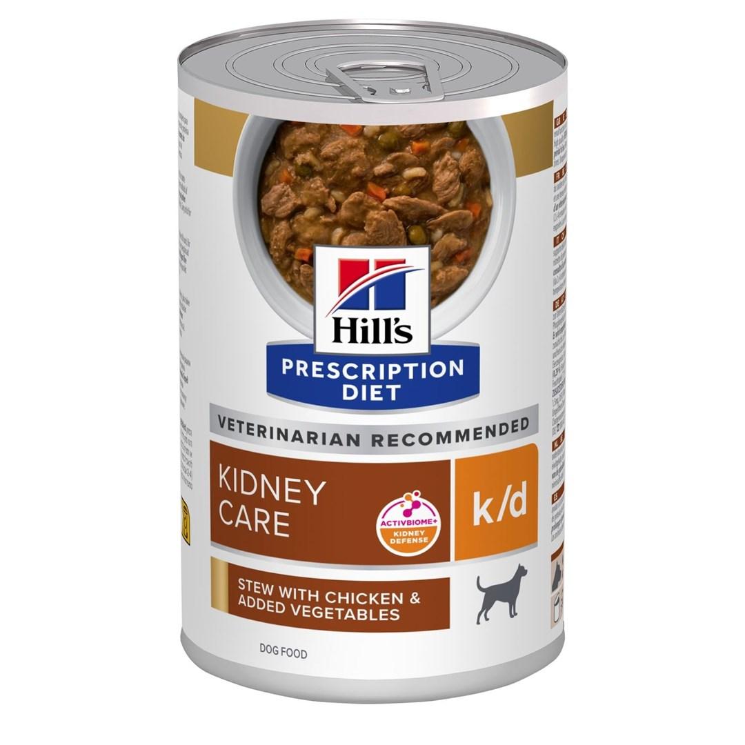 Hundefoder vådfoder Hill's Prescription Diet Kidney Care k/d kyllingestuvning – 400 g