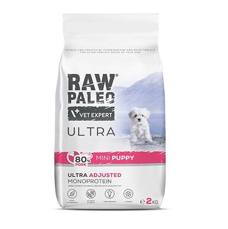 Hundefoder tørfoder – VetExpert Raw Paleo Ultra Mini Puppy, svin, 2 kg