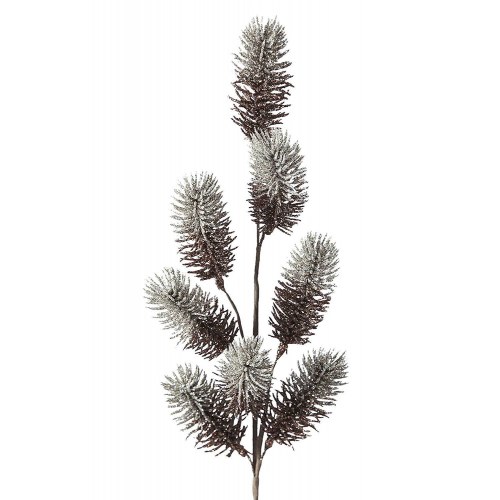 Kunstig gren med frost-look – dekorativ kunstig plante