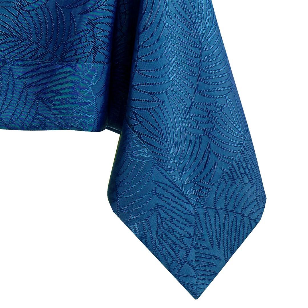 Dug AmeliaHome Gaia indigo, præget plantemønster - 140 × 320 cm