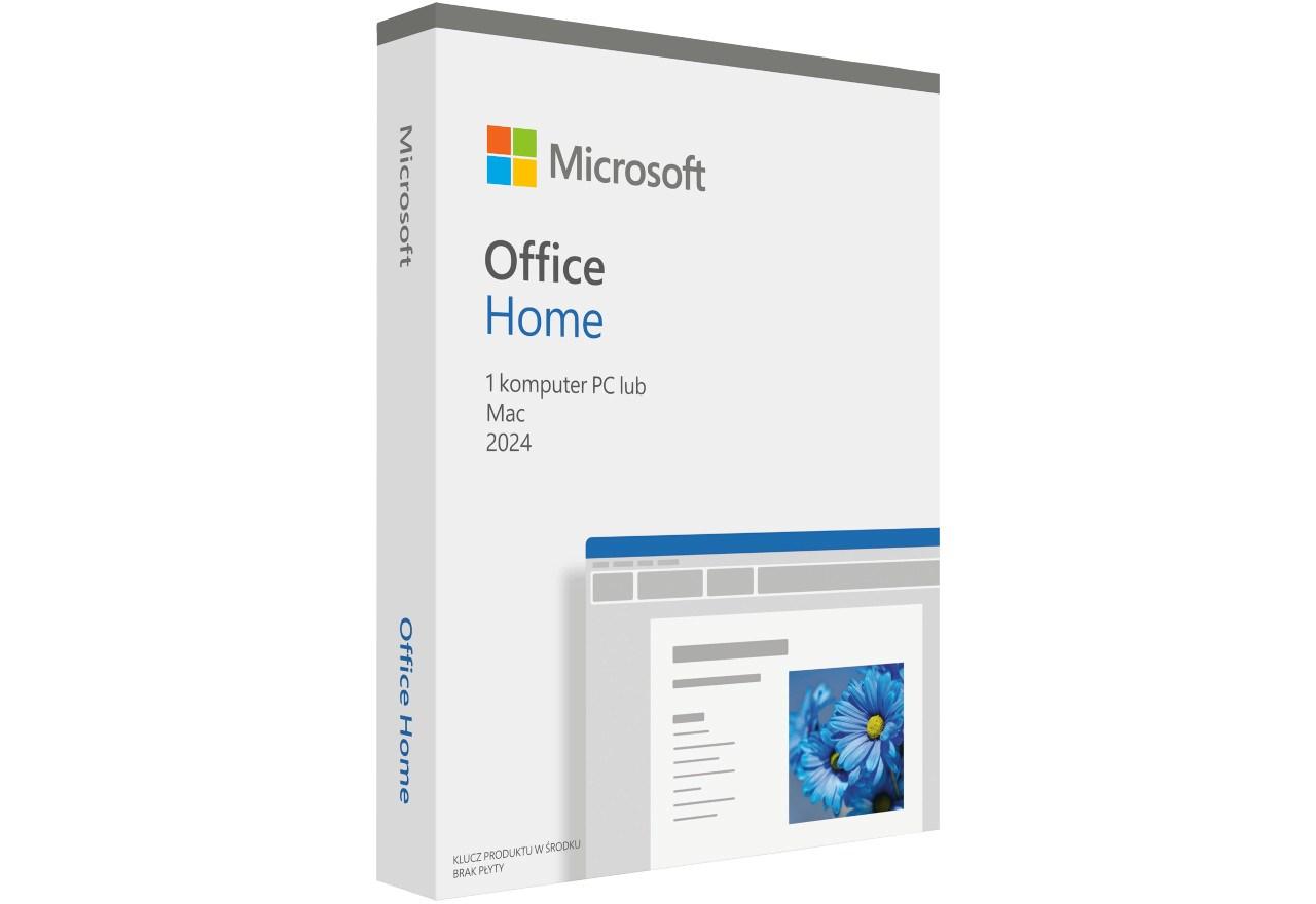 Kontorsoftware Microsoft Office Home 2024 - 1 licens, uden medie, polsk