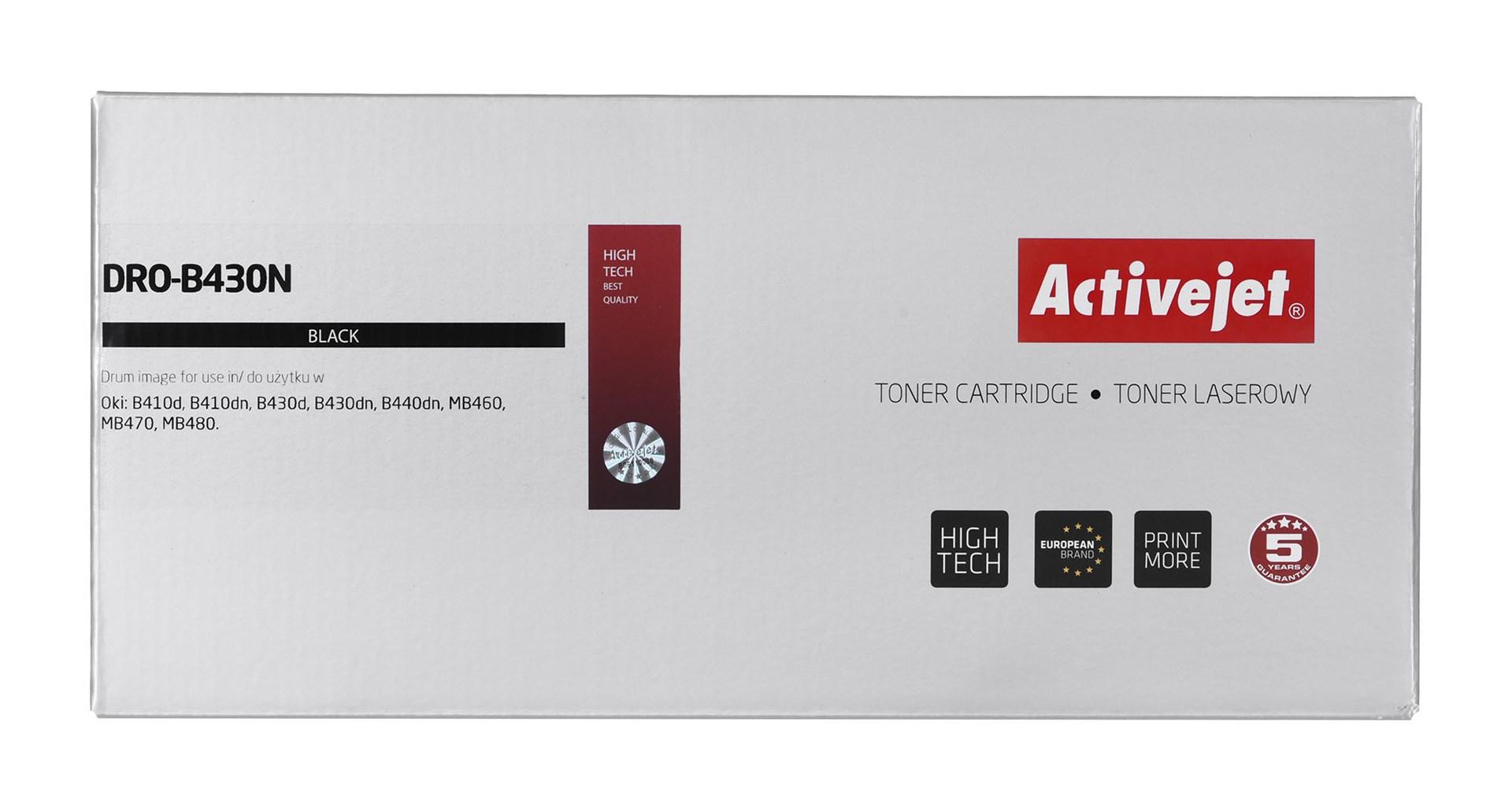 OPC-tromle Activejet DRO-B430N - sort, kompatibel med OKI 43979002, 25.000 sider