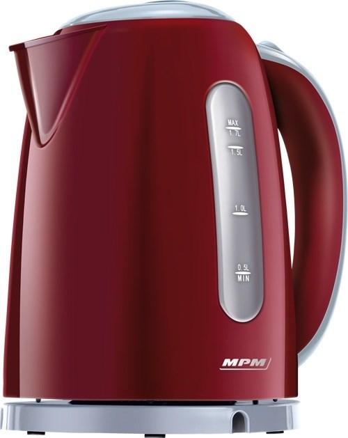 Elkedel 1,7 l – MPM MCZ-85/B2, mørkerød, 2.200 W
