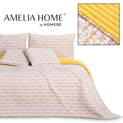 Sengetæppe 240x260 boho – Amelia Home Folky, hvid mikrofiber