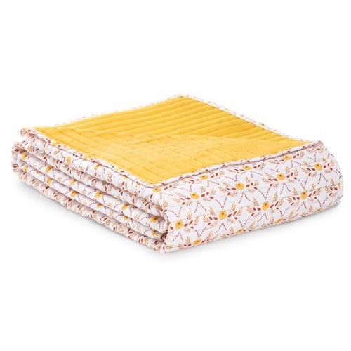 Sengetæppe 240x260 boho – Amelia Home Folky, hvid mikrofiber