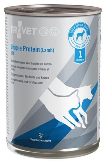 Hundefoder vådfoder TROVET Unique Protein UPL lam 400 g