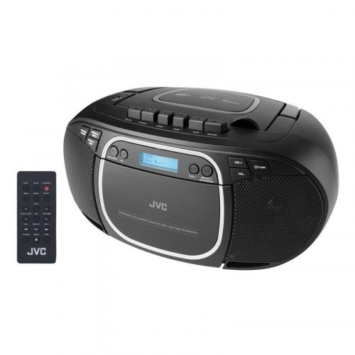 DAB+ radio med CD og kassette – JVC RC‑E561B i sort