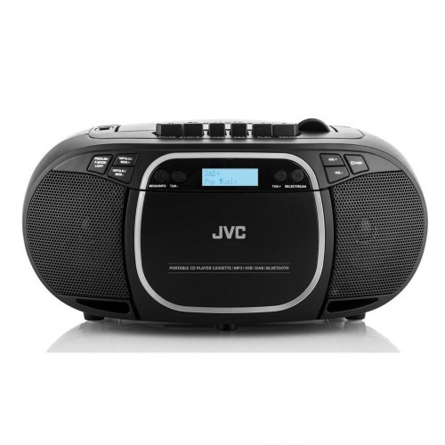 DAB+ radio med CD og kassette – JVC RC‑E561B i sort