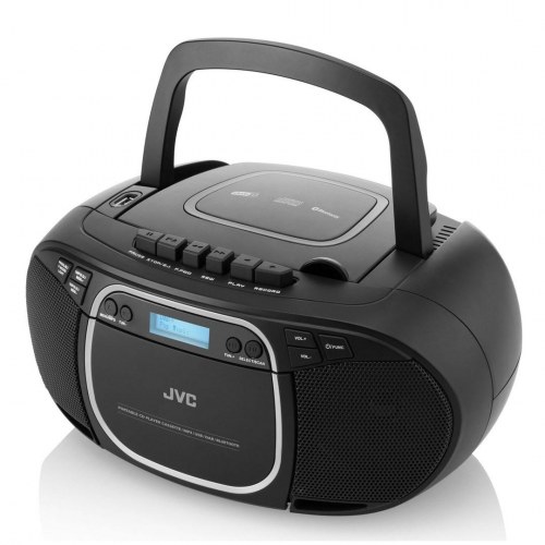 DAB+ radio med CD og kassette – JVC RC‑E561B i sort