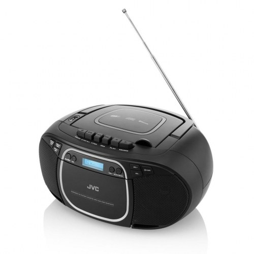 DAB+ radio med CD og kassette – JVC RC‑E561B i sort