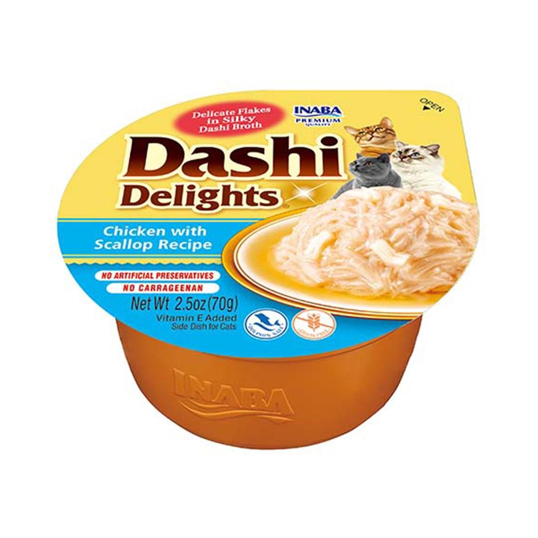 Kattesnacks INABA Dashi Delights – Kylling med kammusling i bouillon, 70 g billede