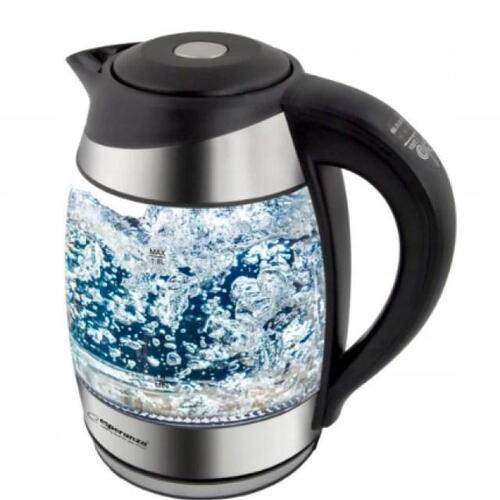 Elkedel – Esperanza EKK026, glas 1,7 l, 2.200 W, sort/transparent