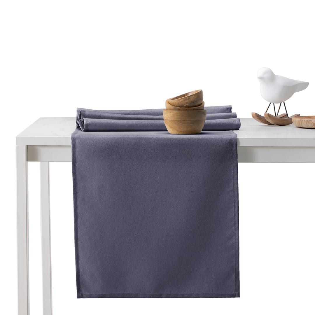 Dug AmeliaHome Empire - violet, glat, klassisk, 115×180 cm + bordløber 30×180 cm