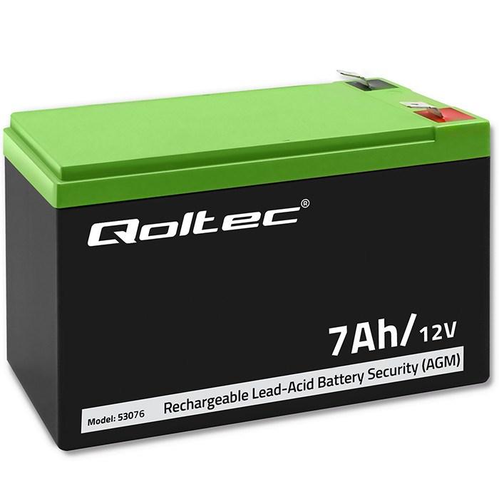 Batteri 12V 7Ah AGM – Qoltec Security billede